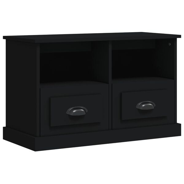 vidaXL TV Cabinet Black 80x35x50 cm Engineered Wood