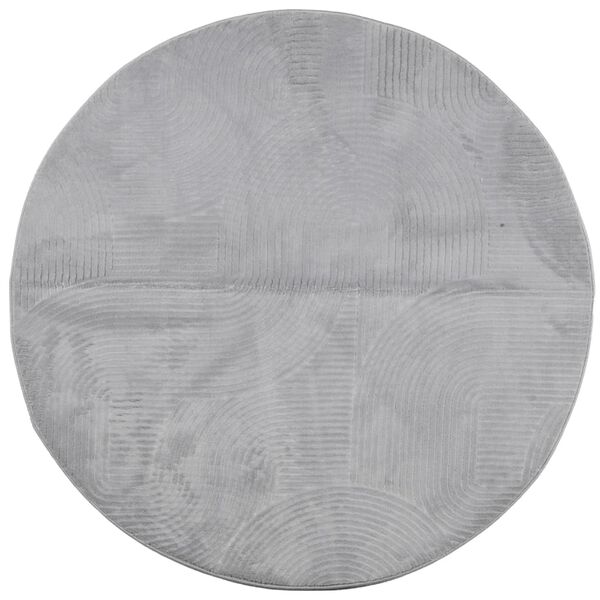 vidaXL Rug IZA Short Pile Scandinavian Look Grey &Oslash; 100 cm