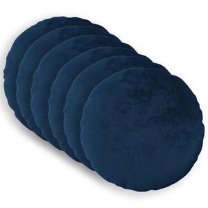 vidaXL Cushion Cover 6 pcs HEERLEN Navy Blue Dia. 30 cm Flannel