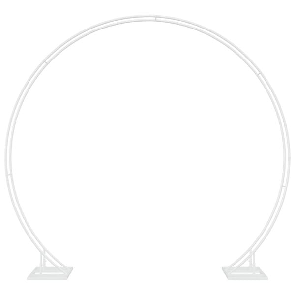 vidaXL Wedding Arch White 220 x 45 x 200 cm Steel