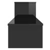 vidaXL TV Cabinet High Gloss Black 180x30x43 cm Engineered Wood