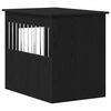 vidaXL Dog Crate Furniture Black Oak 80x55x68 cm Engineered Wood