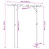 vidaXL Garden Pergola 205x40x203 cm Wood