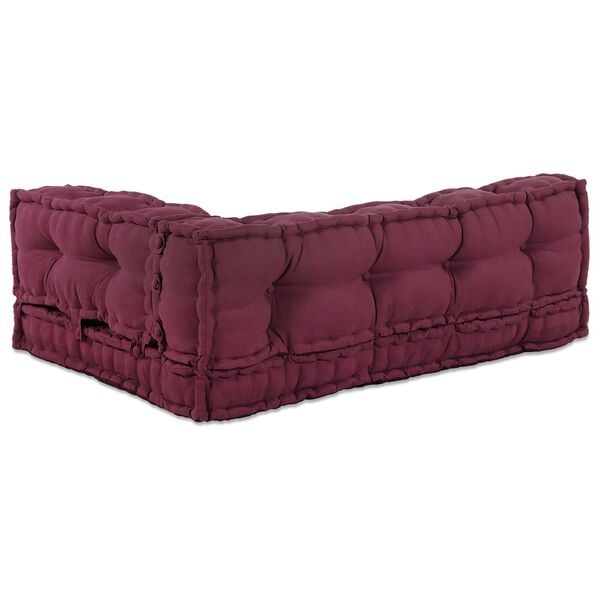 vidaXL Pallet Sofa Cushion Maroon Fabric