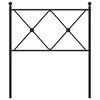 vidaXL Metal Replace Headboard Black 80cm