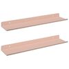 vidaXL Floating Shelf 2 pcs Pink 40 x 8.5 x 2.5 cm Steel