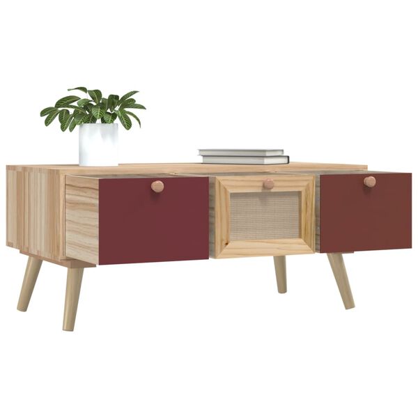 vidaXL Coffee Table with Drawers 80x40x35.5 cm Engineered Wood