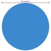 vidaXL Floating Round PE Solar Pool Film 250 cm Blue