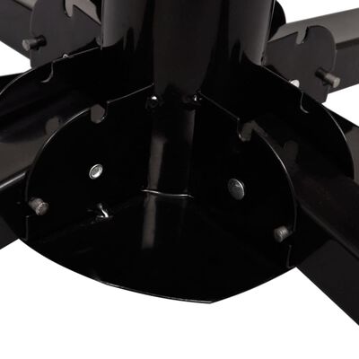 vidaXL Foldable Umbrella Base Steel Black