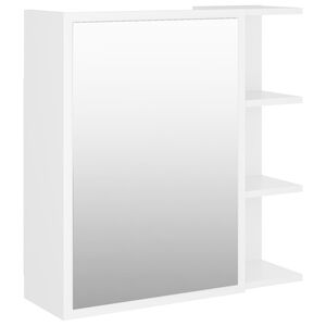 vidaXL Bathroom Mirror Cabinet White 62,5x20,5x64 cm Engineered Wood