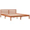 vidaXL Bed Frame without Mattress Wax Brown 160x200 cm Solid Wood Pine