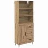 vidaXL Highboard 2 pcs Artisan Oak 69.5 x 34 x 180 cm Engineered Wood