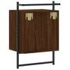 vidaXL Bedside Cabinet Wall-mounted Brown Oak 40x30x61 cm Engineered Wood