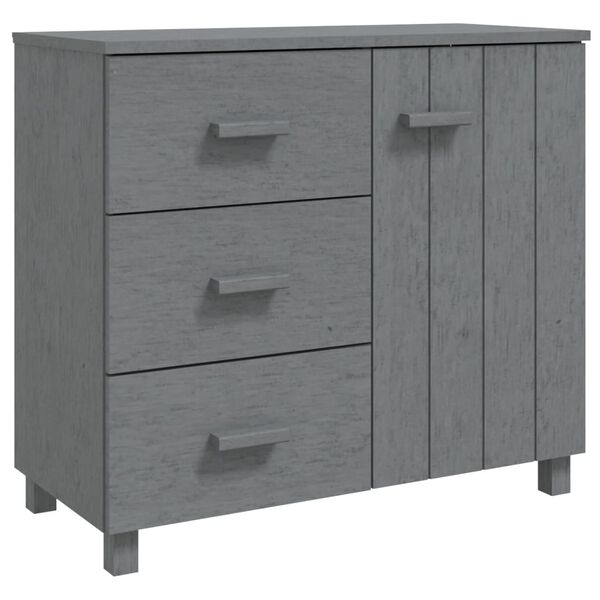 vidaXL Sideboard HAMAR Dark Grey 90x40x80 cm Solid Pinewood