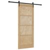 vidaXL Sliding Door ORKDAL Natural and Black 86 x 211 cm