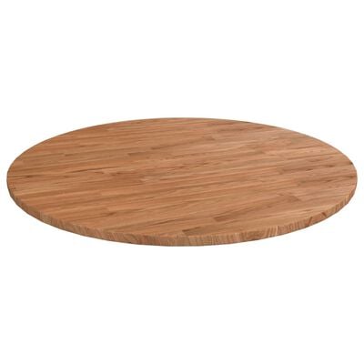 vidaXL Round Table Top Light Brown Ø90x1.5 cm Treated Solid Wood Oak