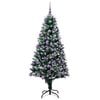 vidaXL Artificial Christmas Tree with 300 LEDs with Stand Green 180 cm