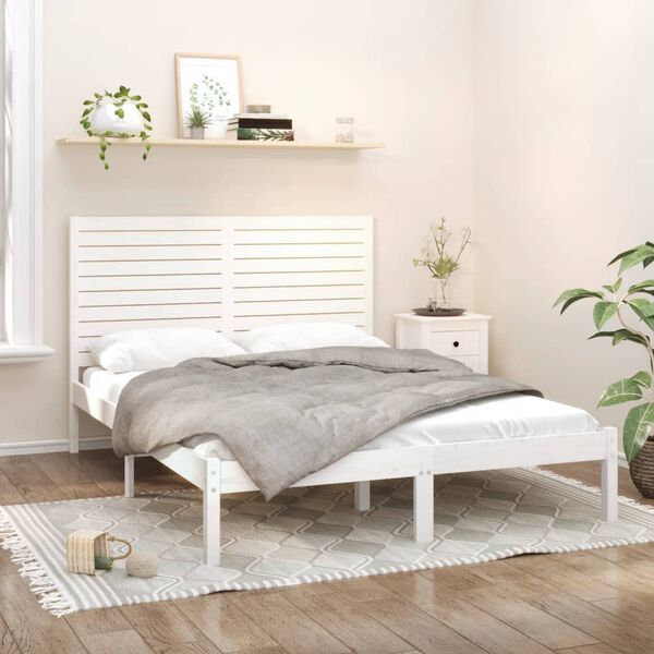 vidaXL Bed Frame without Mattress White 160x200 cm Solid Wood