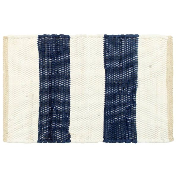 vidaXL Placemats 4 pcs Chindi Stripe Blue and White 30x45 cm