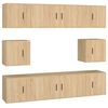 vidaXL 8 Piece TV Cabinet Set Sonoma Oak Engineered Wood