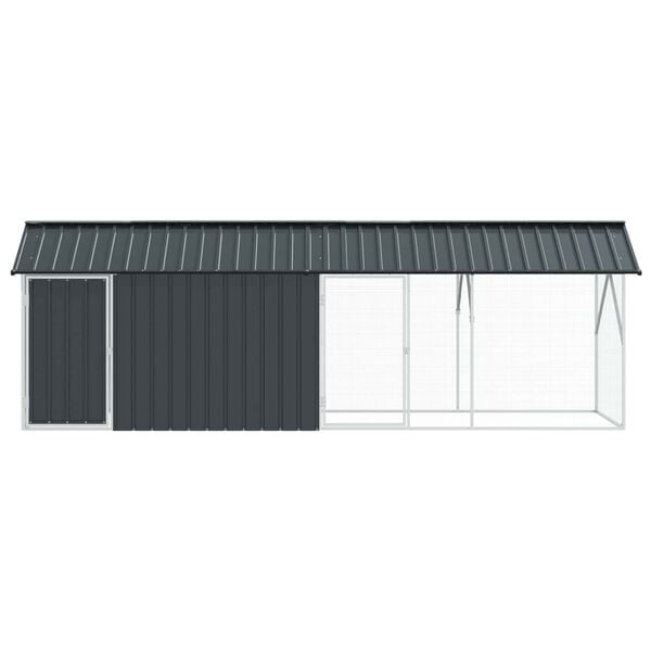 vidaXL Bird Cage Anthracite 422 x 103 x 142 cm Galvanised Steel