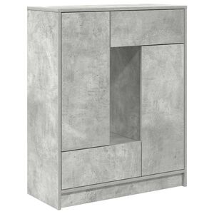 vidaXL Sideboard with Drawers and Doors Concrete Grey 73x31x90 cm