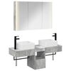 vidaXL Bathroom Cabinet Set 4 pcs Concrete Grey 103.5 x 15.5 x 70 cm