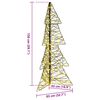 vidaXL Christmas Tree with 160 LEDs Warm White 150 cm Rattan