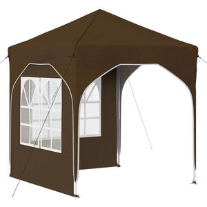 vidaXL Pop-up Party Tent 192 x 192 x 245 cm Taupe