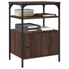 vidaXL Printer Stand 3-Tier Brown Oak 50x40x76 cm Engineered Wood