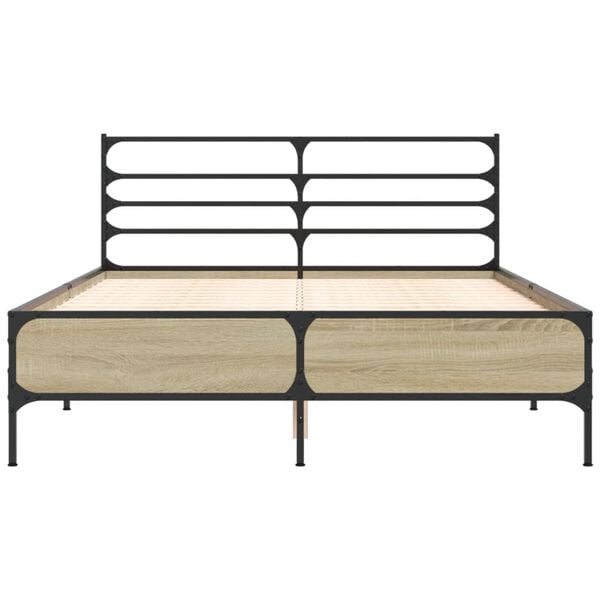 vidaXL Bed Frame without Mattress Sonoma Oak 120x190 cm Small Double