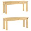 vidaXL 3 Piece Dining Set Panama Solid Wood Pine