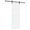 vidaXL Sliding Door 83 x 232 cm Solid Pine Wood White and Black