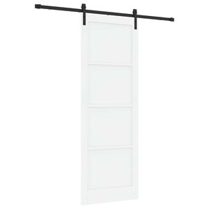 vidaXL Sliding Door 83 x 232 cm Solid Pine Wood White and Black