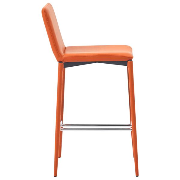 vidaXL Bar Stools 2 pcs Orange Faux Leather