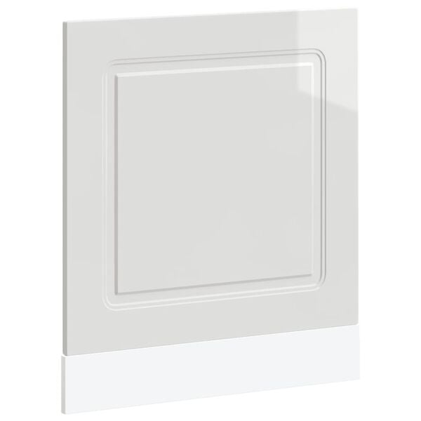 vidaXL Dishwasher Panel&nbsp;Kalmar&nbsp;High Gloss White&nbsp;60x1.5x57 cm Engineered Wood