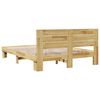 vidaXL Bed Frame with Headboard without Mattress 140x200 cm Solid Wood Oak