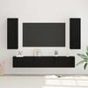 vidaXL TV Cabinet Set Wall-mounted 5 pcs Black Oak Engineered Wood