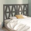 vidaXL Bed Headboard Grey 146x4x100 cm Solid Wood Pine