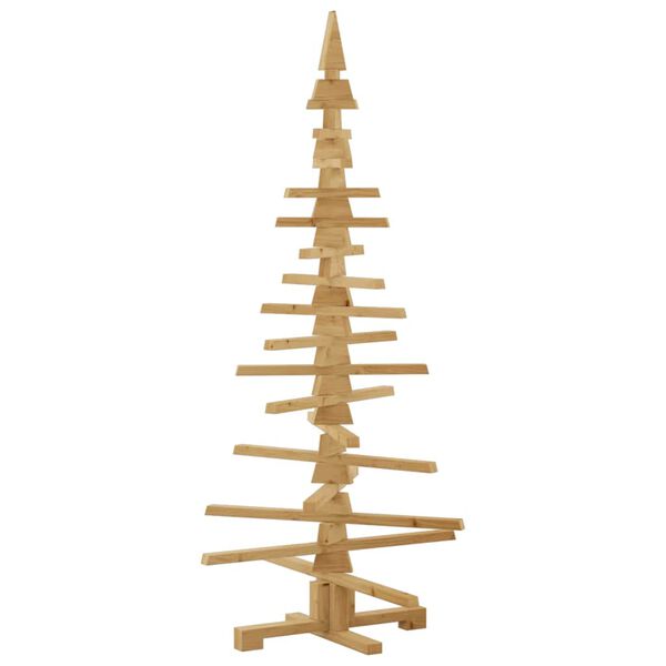 vidaXL Wooden Christmas Tree with Stand Brown 150 cm Solid pine wood