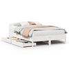 vidaXL Bed Frame without Mattress White 120x190 cm Small Double Solid Wood Pine