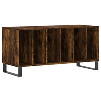 vidaXL Record Cabinet Smoked Oak 100x38x48 cm Engineered Wood