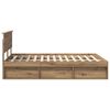 vidaXL Bed Frame Artisian Oak 140 x 200 cm Solid Pine Wood