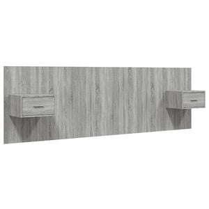 vidaXL Bed Headboard with Cabinets Grey Sonoma Engineered Wood