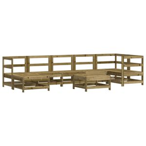 vidaXL 8 Piece Garden Lounge Set Impregnated Wood Pine
