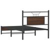 vidaXL Bed Frame without Mattress Brown Oak 80x200 cm Engineered Wood