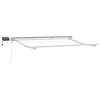 vidaXL Manual Awning Frame with LEDs White 3 x 2.5 m Aluminium