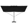 vidaXL Cantilever Roma Parasol Black and Black 352 x 251 x 260 cm