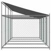 vidaXL Dog Cage with Roof and Doors Grey 8x2x2 m Galvanised Steel