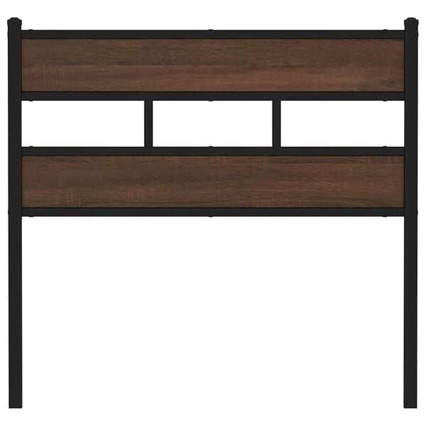 vidaXL Replace Headboard Brown Oak 90 cm Steel and Engineered Wood